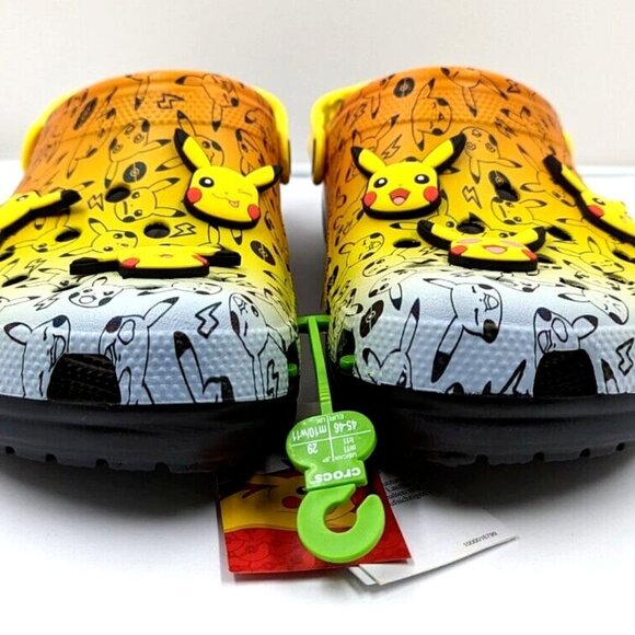 Crocs x Pokemon Pikachu Clog w/Jibbitz Men's Sz 8 / Women’s Sz 10 (207761-0C4) - Picture 2 of 15
